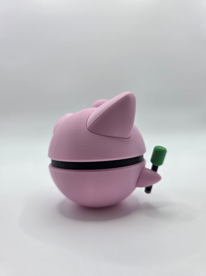 Character Design - 3D Printed Character Ball - Jigglypuff - Unique Display Collectible.
