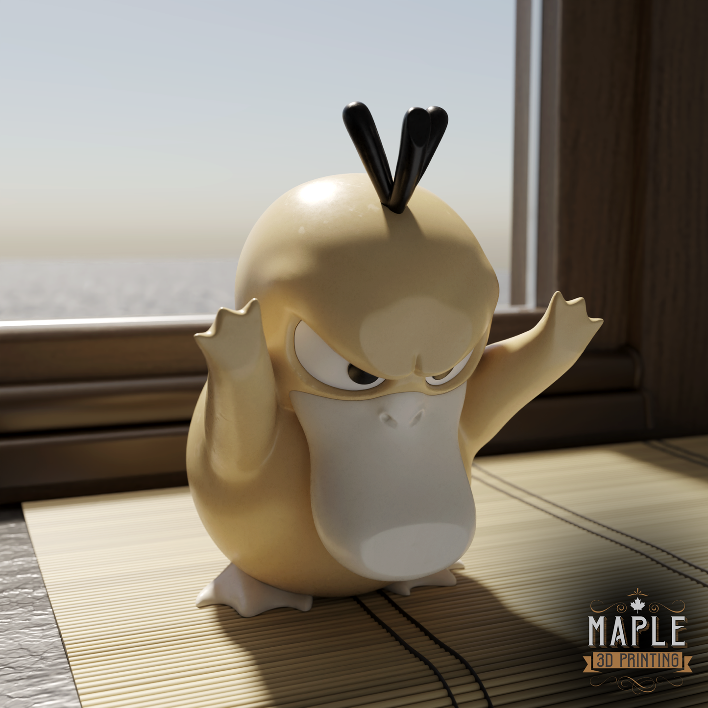 Window Pokemon - 3D Printed Character Design - A distinctive and highly collectible display item.