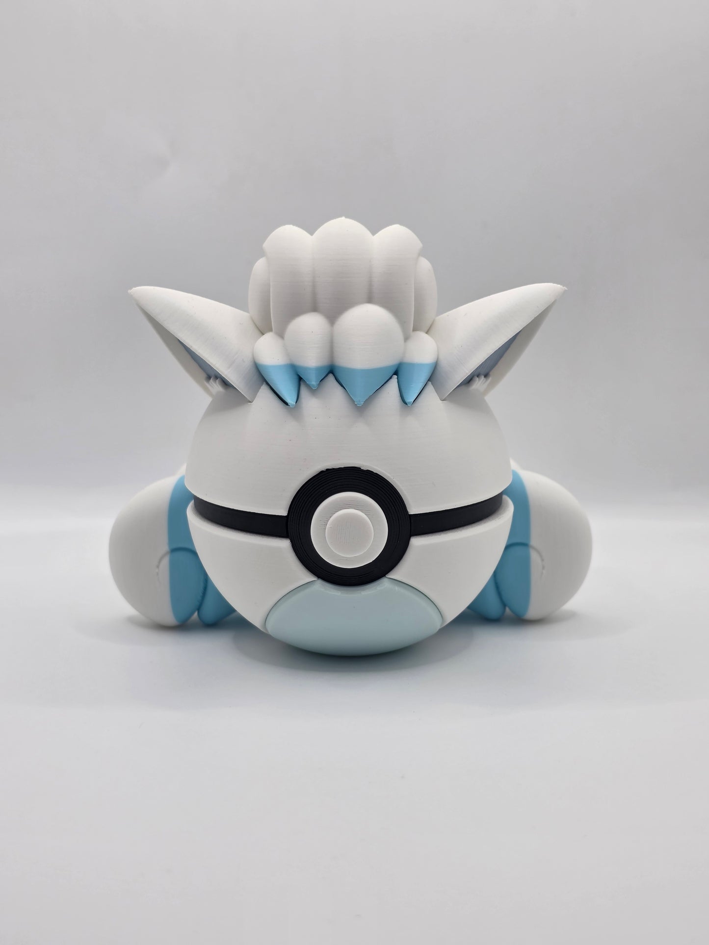 Character Design - 3D Printed Character Ball - Alolan Vulpix - Unique Display Collectible.