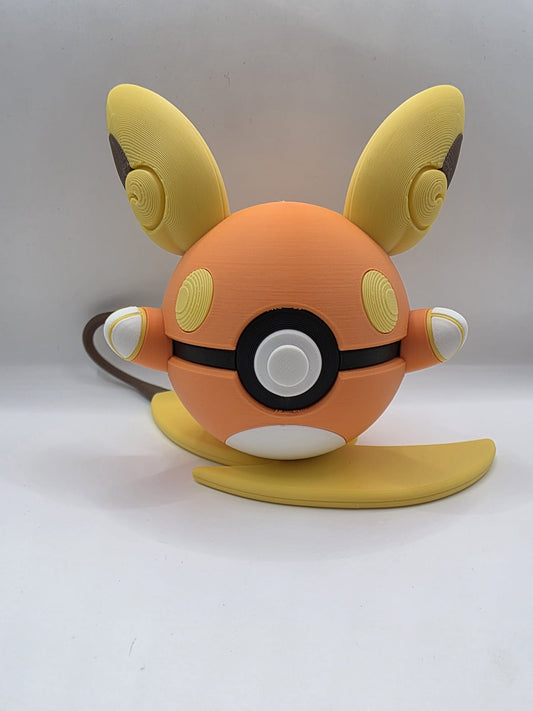 Pokemon Character Design - 3D Printed Pokeball - Alolan Raichu - Exclusive Display Collectible.