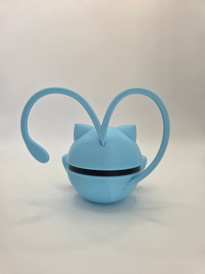 Character Design - 3D Printed Character Ball - Valentine Mew - Unique Display Collectible.