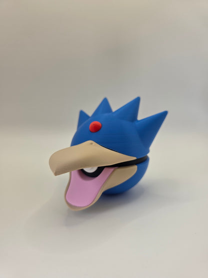 Character Design - 3D Printed Character Ball - Golduck - Unique Display Collectible.