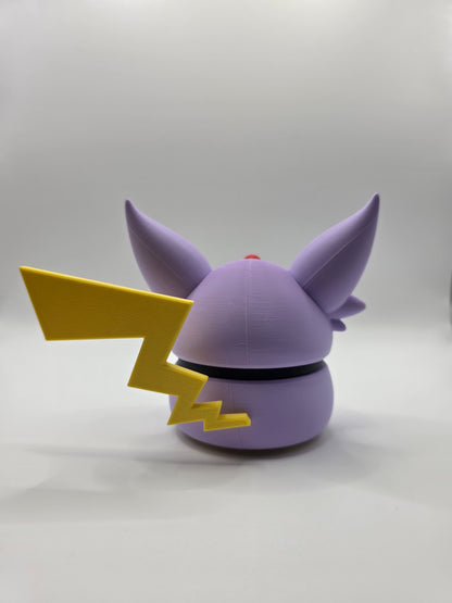 Character Design - 3D Printed Character Ball - Poncho Pikachu Collection - Unique Display Collectible.