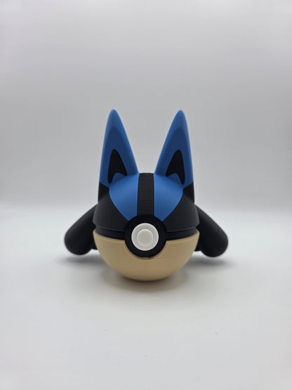 Character Design - 3D Printed Character Ball - Lucario - Unique Display Collectible.