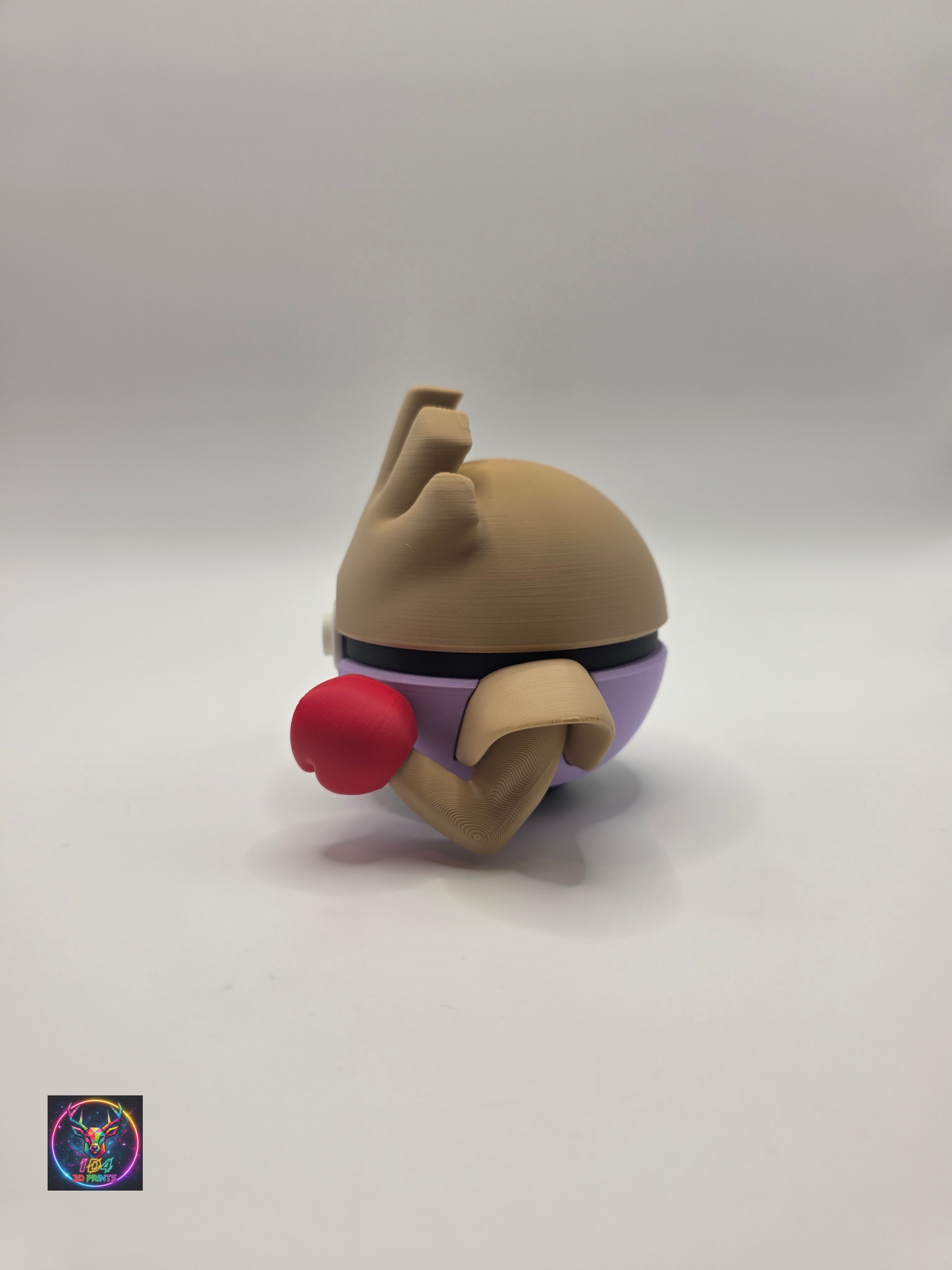 Character Design - 3D Printed Character Ball - Hitmonchan - Unique Display Collectible.