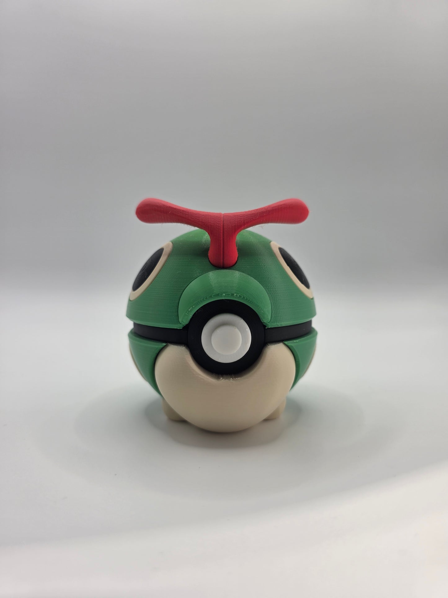 Character Design - 3D Printed Character Ball - Caterpie - Unique Display Collectible.