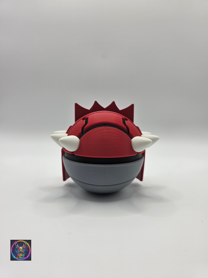 Character Design - 3D Printed Character Ball - Groudon - Unique Display Collectible.