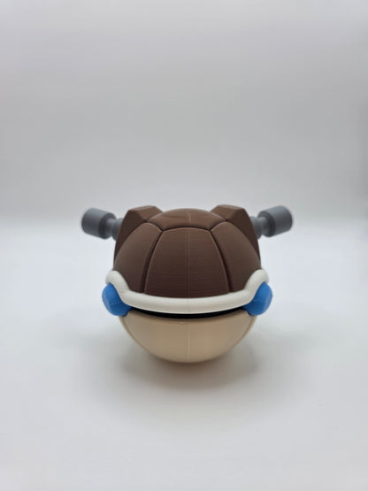 Character Design - 3D Printed Character Ball - Blastoise - Unique Display Collectible.