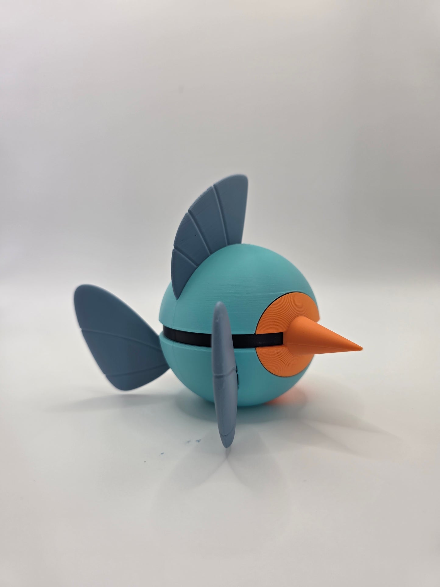 Character Design - 3D Printed Character Ball - Marshtomp - Unique Display Collectible.