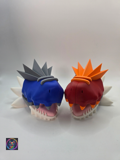 Character Design - 3D Printed Character Ball - Shiny - Tyrantrum- Unique Display Collectible.