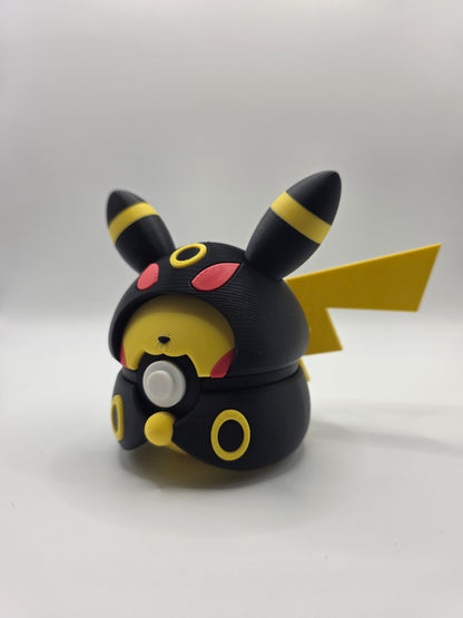 Character Design - 3D Printed Character Ball - Poncho Pikachu Collection - Unique Display Collectible.