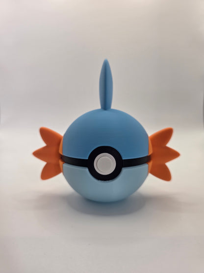 Character Design - 3D Printed Character Ball - Mudkip - Unique Display Collectible.