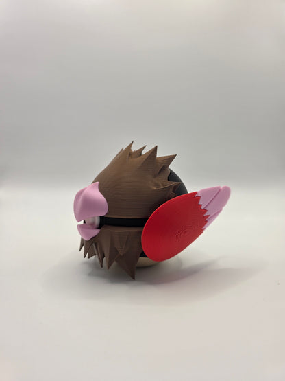 Character Design - 3D Printed Character Ball - Spearow - Unique Display Collectible.