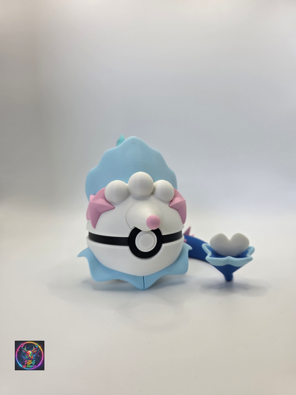 Character Design - 3D Printed Character Ball - Primarina - Unique Display Collectible.
