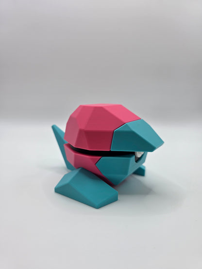 Character Design - 3D Printed Character Ball - Porygon - Unique Display Collectible.