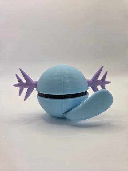Character Design - 3D Printed Character Ball - Wooper - Unique Display Collectible.