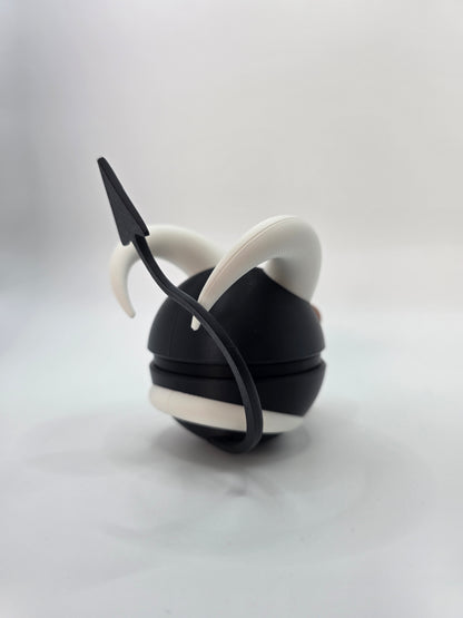 Character Design - 3D Printed Character Ball - Houndoom - Unique Display Collectible.