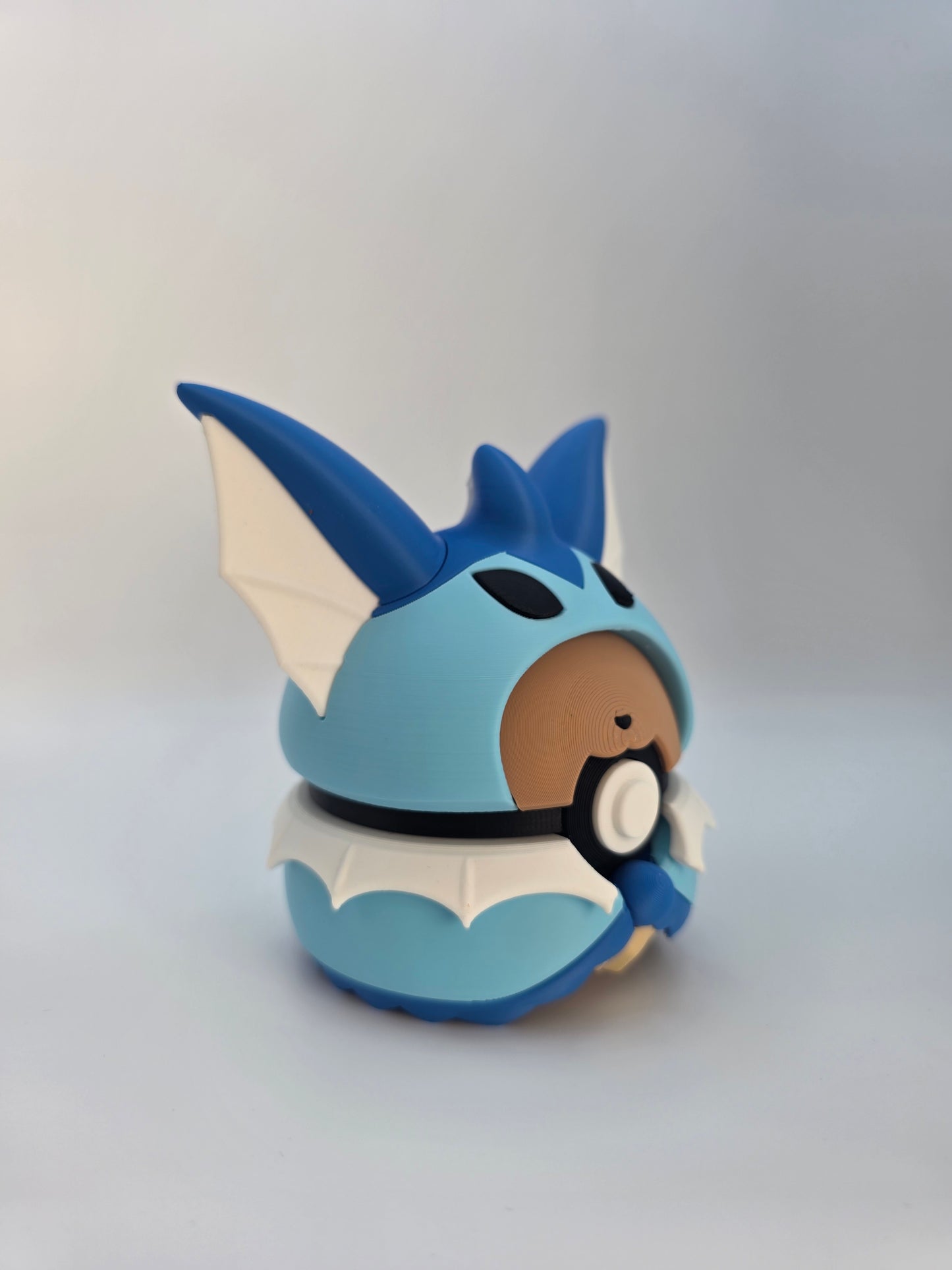 Character Design - 3D Printed Character Ball - Poncho Eevee Collection - Unique Display Collectible.