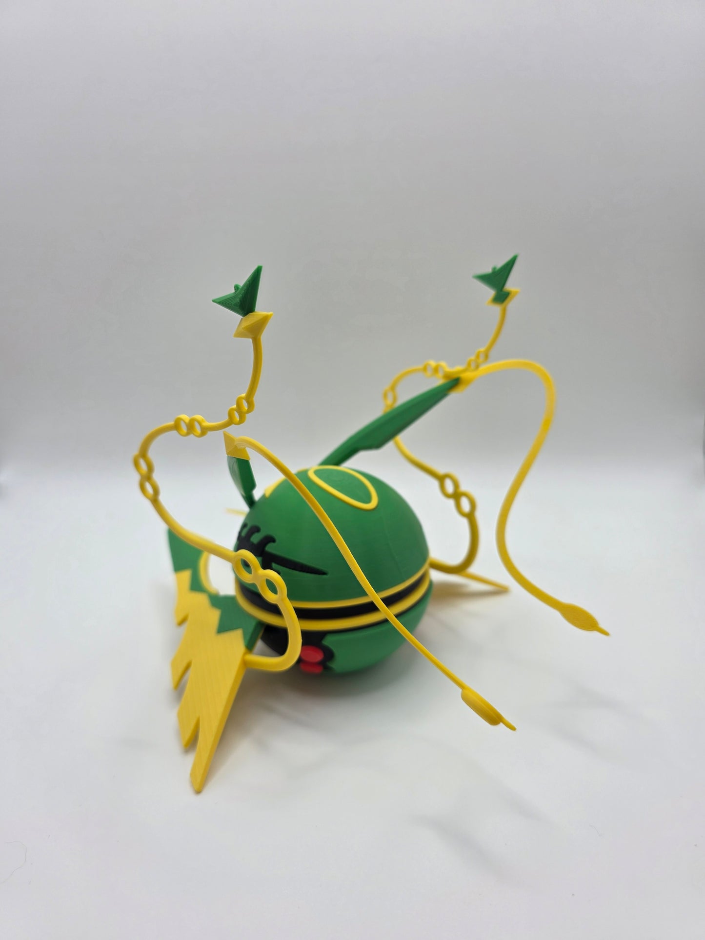 Character Design - 3D Printed Character Ball - Mega Rayquaza - Unique Display Collectible.