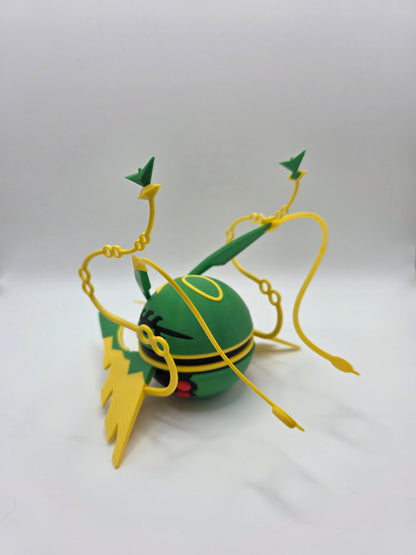 Character Design - 3D Printed Character Ball - Mega Rayquaza - Unique Display Collectible.