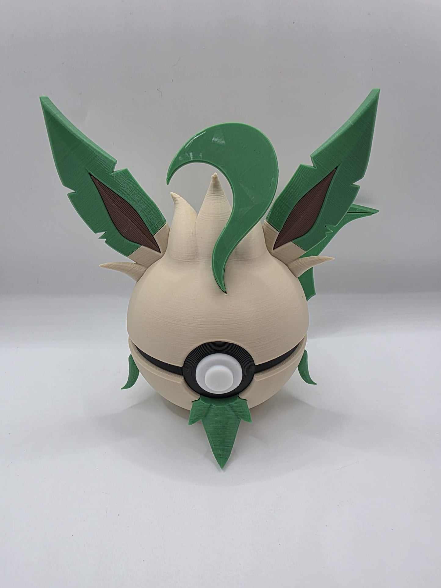Pokemon Character Design - 3D Printed Pokeball - Leafeon - Exclusive Display Collectible.