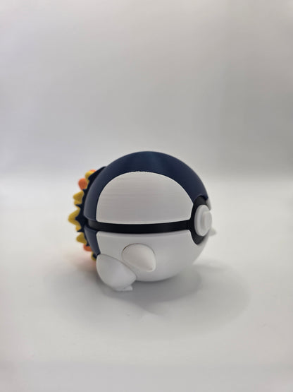 Character Design - 3D Printed Character Ball - Cyndaquil - Unique Display Collectible.