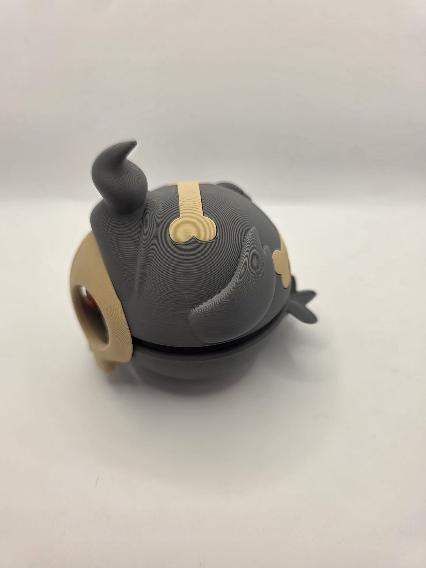 Pokemon Character Design - 3D Printed Pokeball - Duskull - Exclusive Display Collectible.