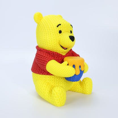 Cozy Knit-Style Honey Bear Figure – 3D Printed Collectible