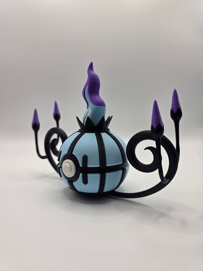 Character Design - 3D Printed Character Ball - Chandelure - Unique Display Collectible.