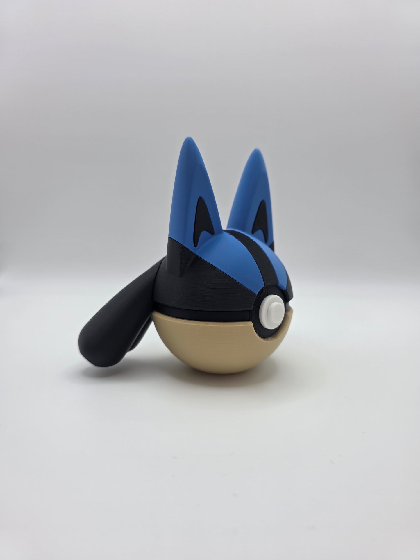 Character Design - 3D Printed Character Ball - Lucario - Unique Display Collectible.