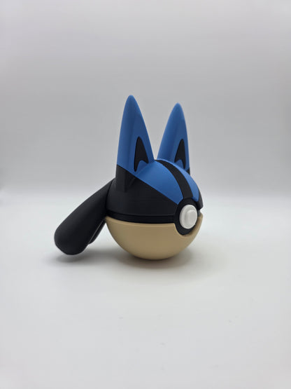 Character Design - 3D Printed Character Ball - Lucario - Unique Display Collectible.