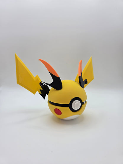 Character Design - 3D Printed Character Ball - Mega Raichu X - Unique Display Collectible.