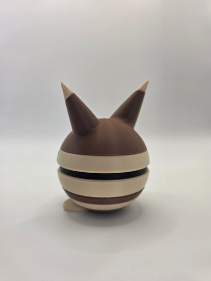 Character Design - 3D Printed Character Ball - Furret - Unique Display Collectible.