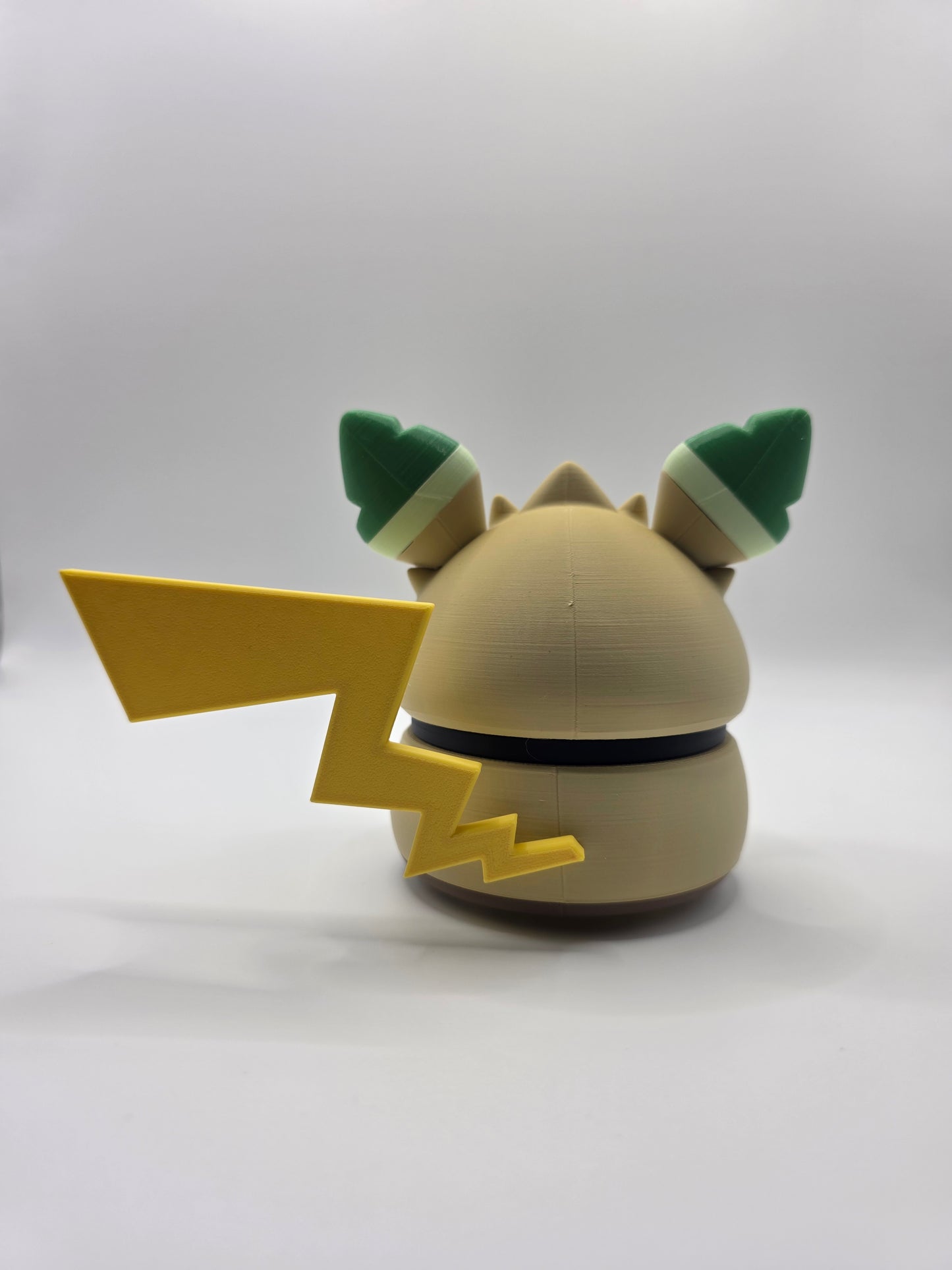 Character Design - 3D Printed Character Ball - Poncho Pikachu Collection - Unique Display Collectible.