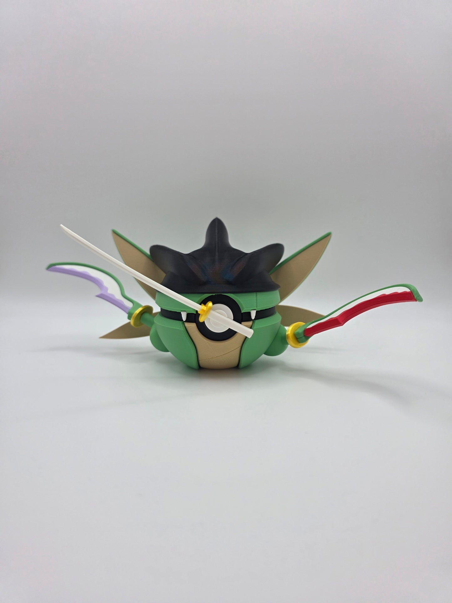 Character Design - 3D Printed Character Ball - Roronoa Zoro Scyther- Unique Display Collectible.