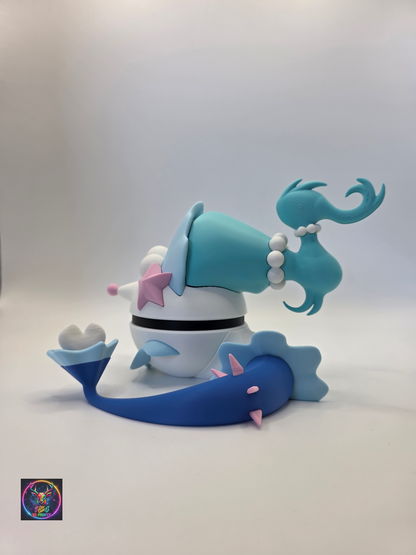 Character Design - 3D Printed Character Ball - Primarina - Unique Display Collectible.