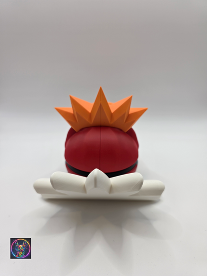 Character Design - 3D Printed Character Ball - Tyrantrum - Unique Display Collectible.
