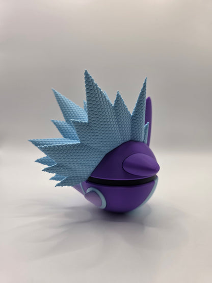 Character Design - 3D Printed Character Ball - Toxtricity Low Key Form- Unique Display Collectible.