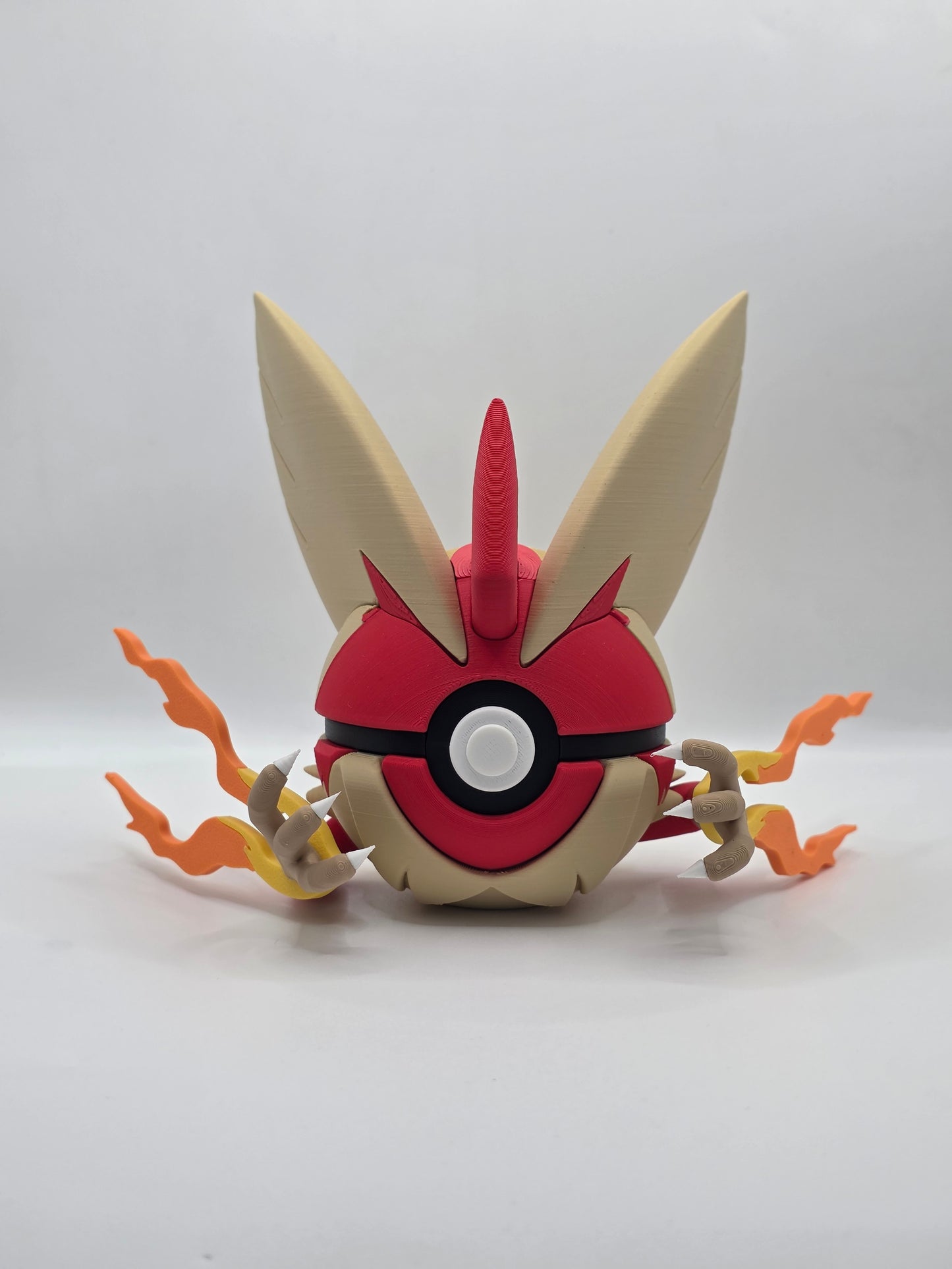 Character Design - 3D Printed Character Ball - Mega Blaziken - Unique Display Collectible.