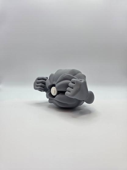 Character Design - 3D Printed Character Ball - Geodude - Unique Display Collectible.