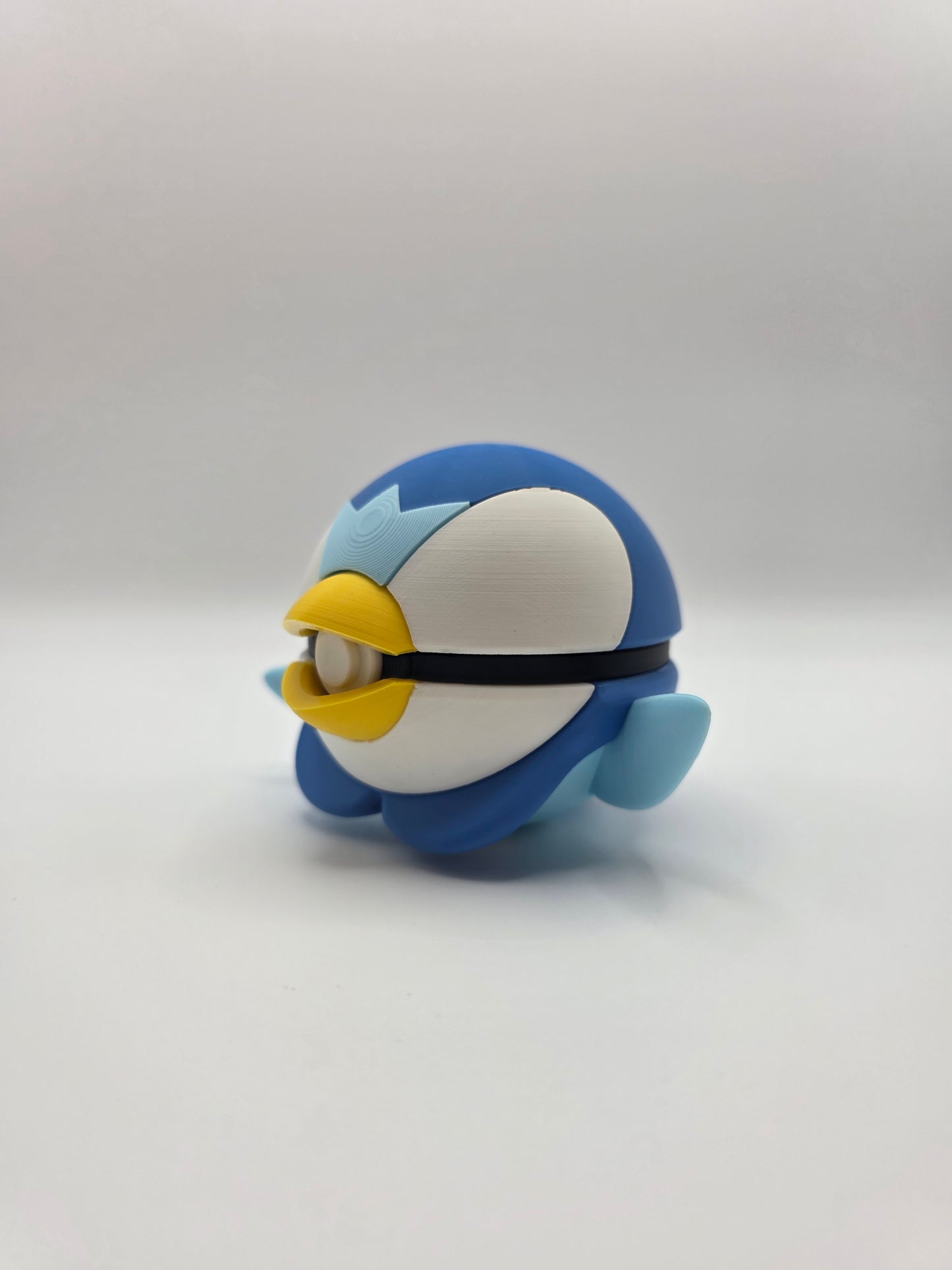 Character Design - 3D Printed Character Ball - Piplup - Unique Display Collectible.