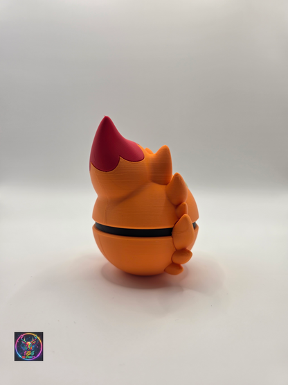 Character Design - 3D Printed Character Ball - Pombon - Unique Display Collectible.