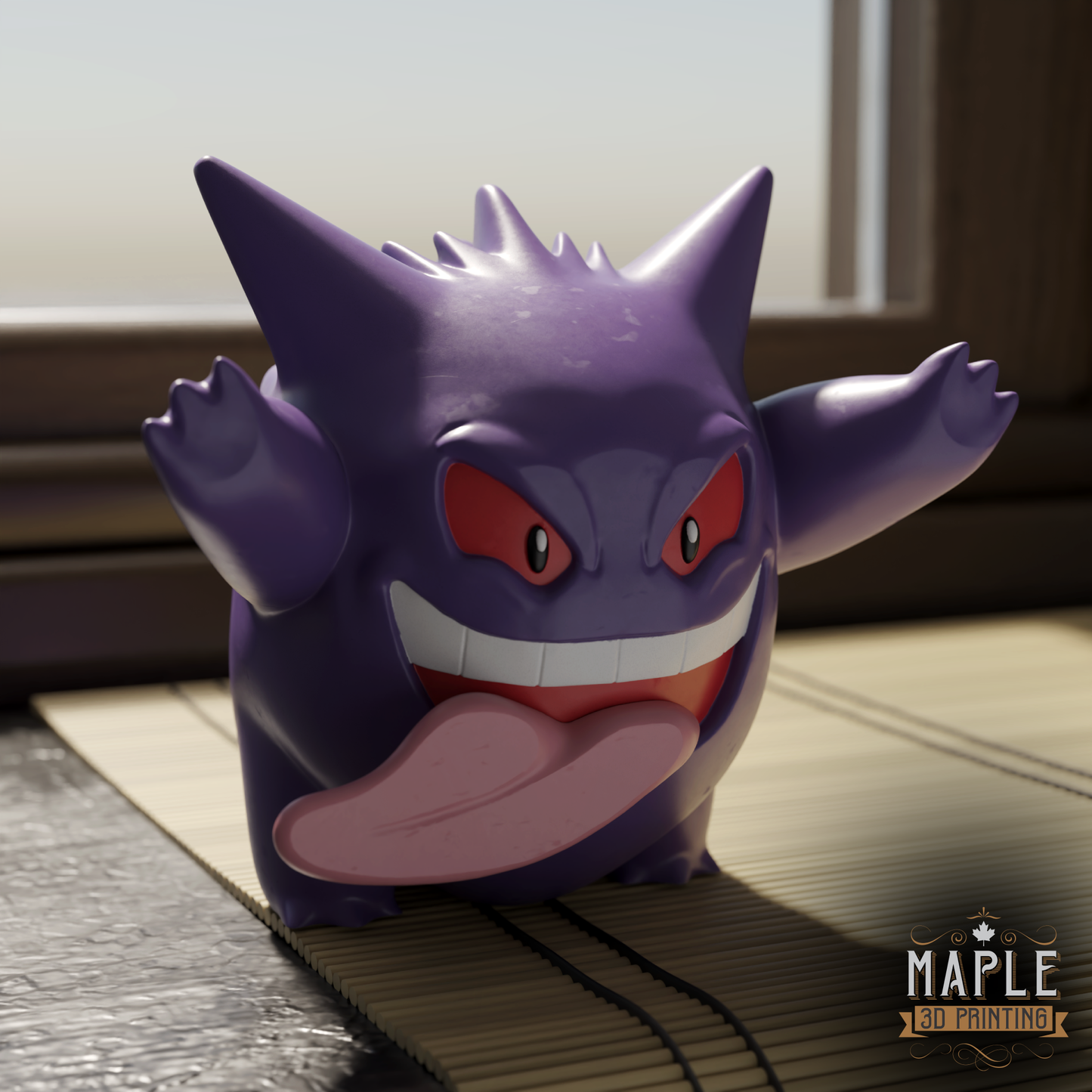 Window Pokemon - 3D Printed Character Design - A distinctive and highly collectible display item.