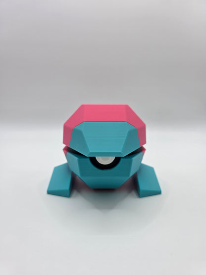 Character Design - 3D Printed Character Ball - Porygon - Unique Display Collectible.