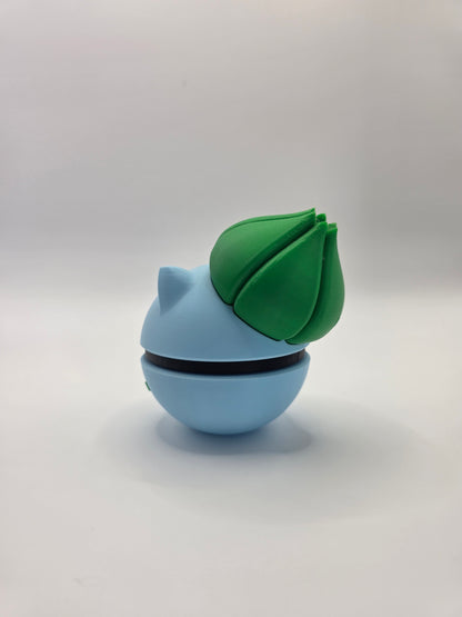 Character Design - 3D Printed Character Ball - Bulbasaur - Unique Display Collectible.