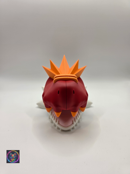 Character Design - 3D Printed Character Ball - Tyrantrum - Unique Display Collectible.