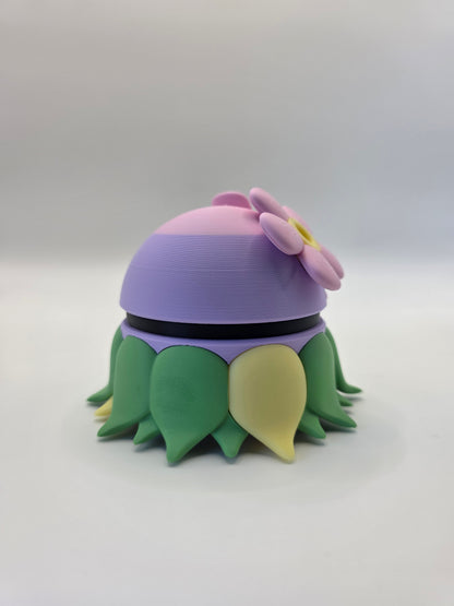 Character Design - 3D Printed Character Ball - Bellossom - Unique Display Collectible.