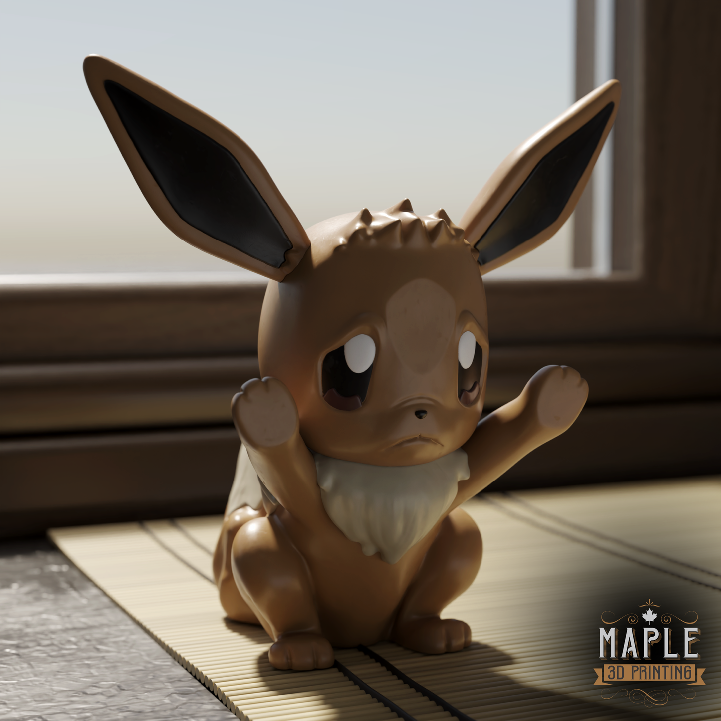 Window Pokemon - 3D Printed Character Design - A distinctive and highly collectible display item.