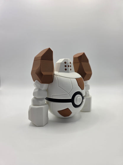 Character Design - 3D Printed Character Ball - Regirock - Unique Display Collectible.