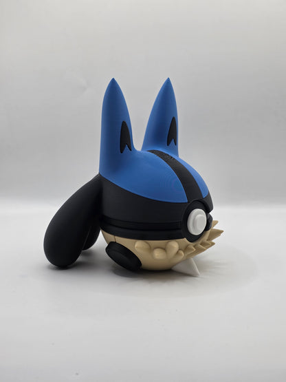 Character Design - 3D Printed Character Ball - Lucario - Unique Display Collectible.